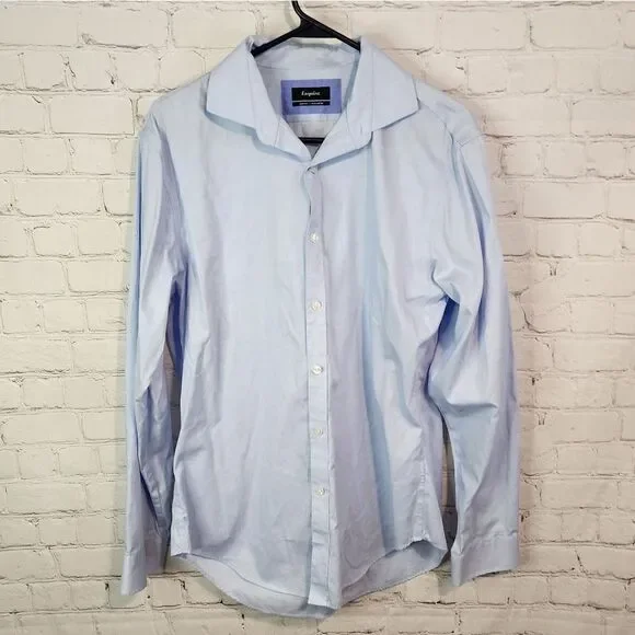 Men's Esquire "slim fit" longsleeve button-down shirt, size Large - Picture 1 of 3